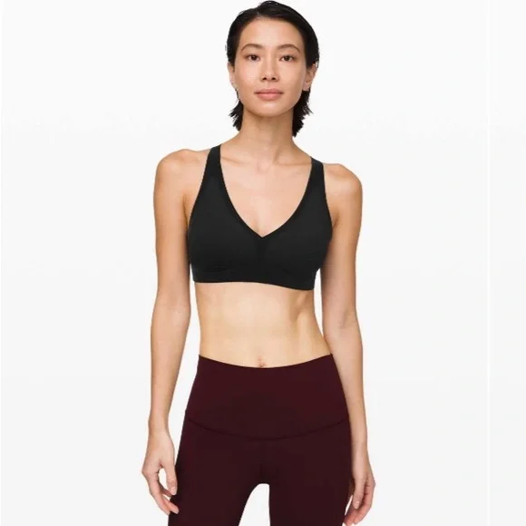 Lululemon Regenerate Bra Black Velvet Trim and Lace Size Small - Picture 4 of 14